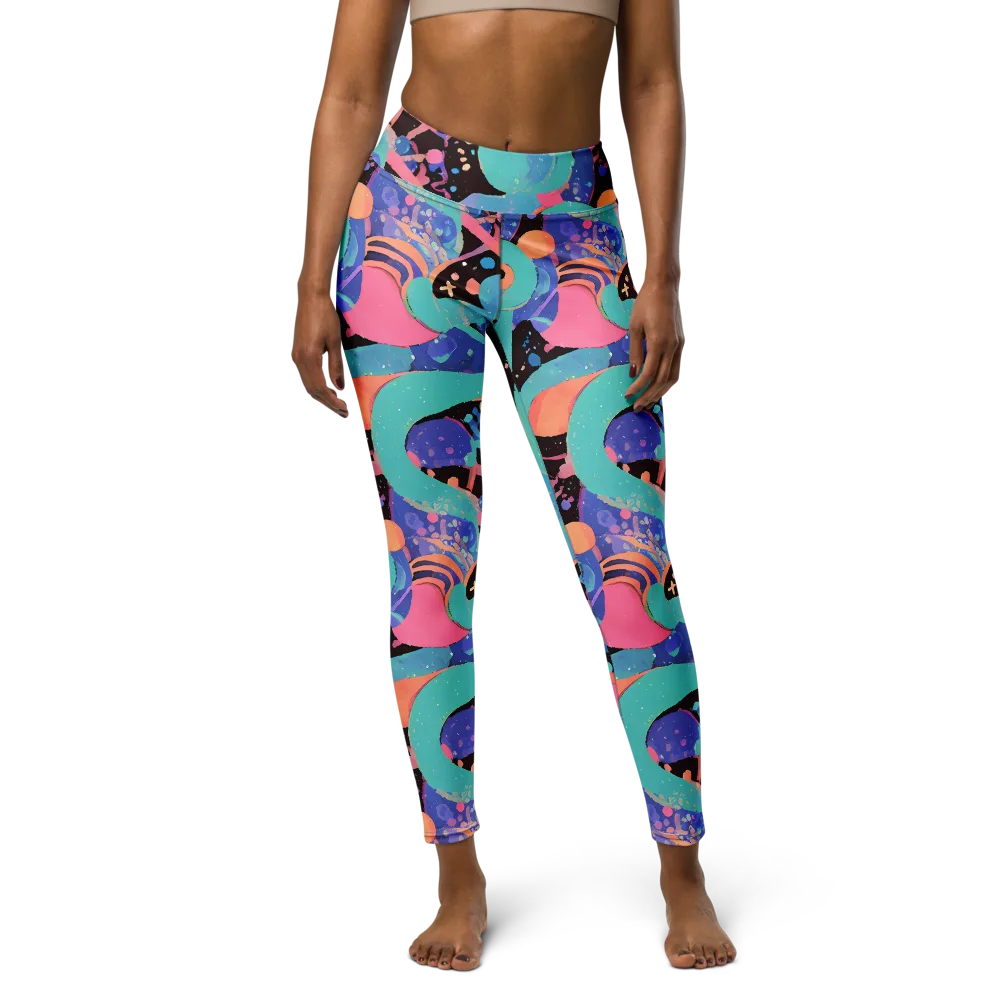 Candy Orbit on Yoga Leggings — Front