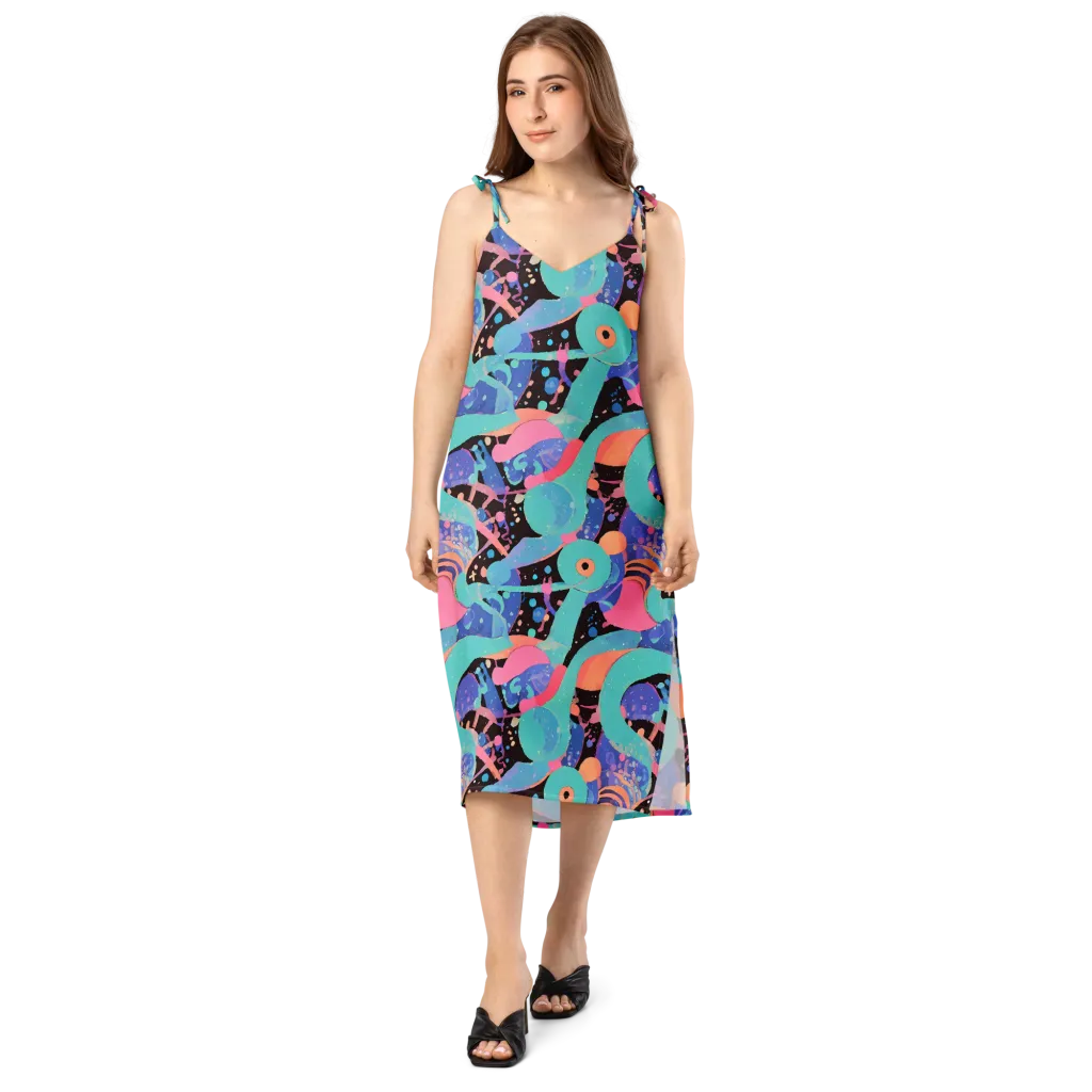 Candy Orbit on Slip Dress — Front