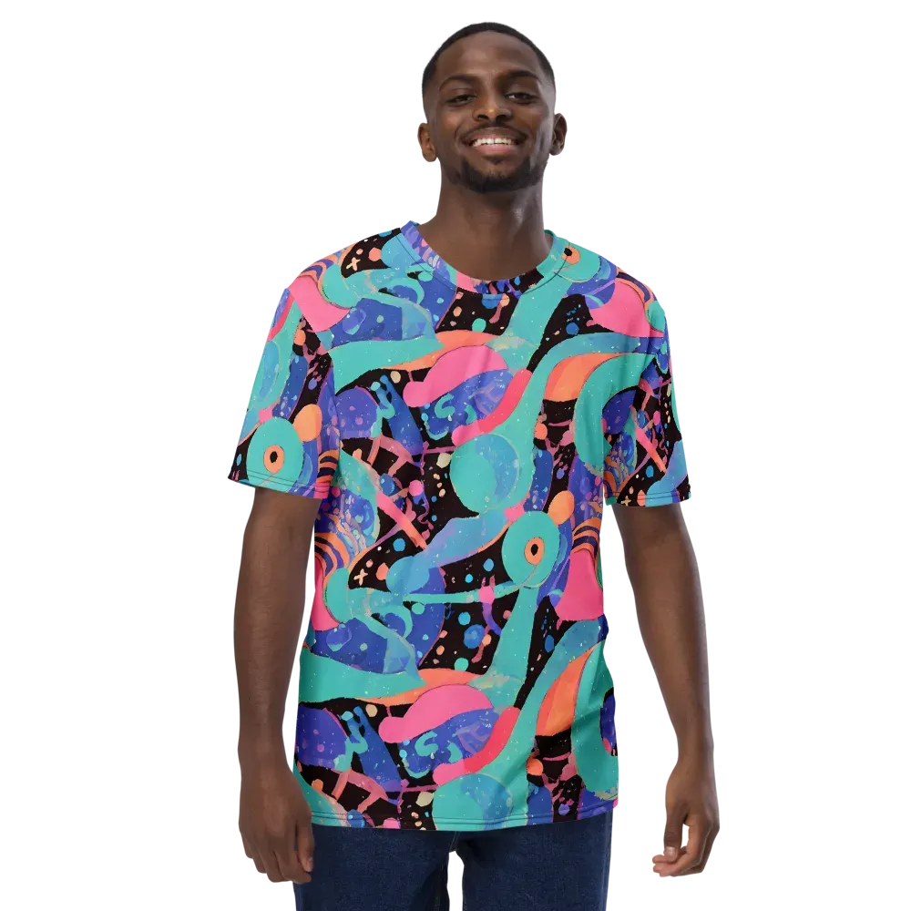 Candy Orbit on Men's Crew Neck T-Shirt — Front