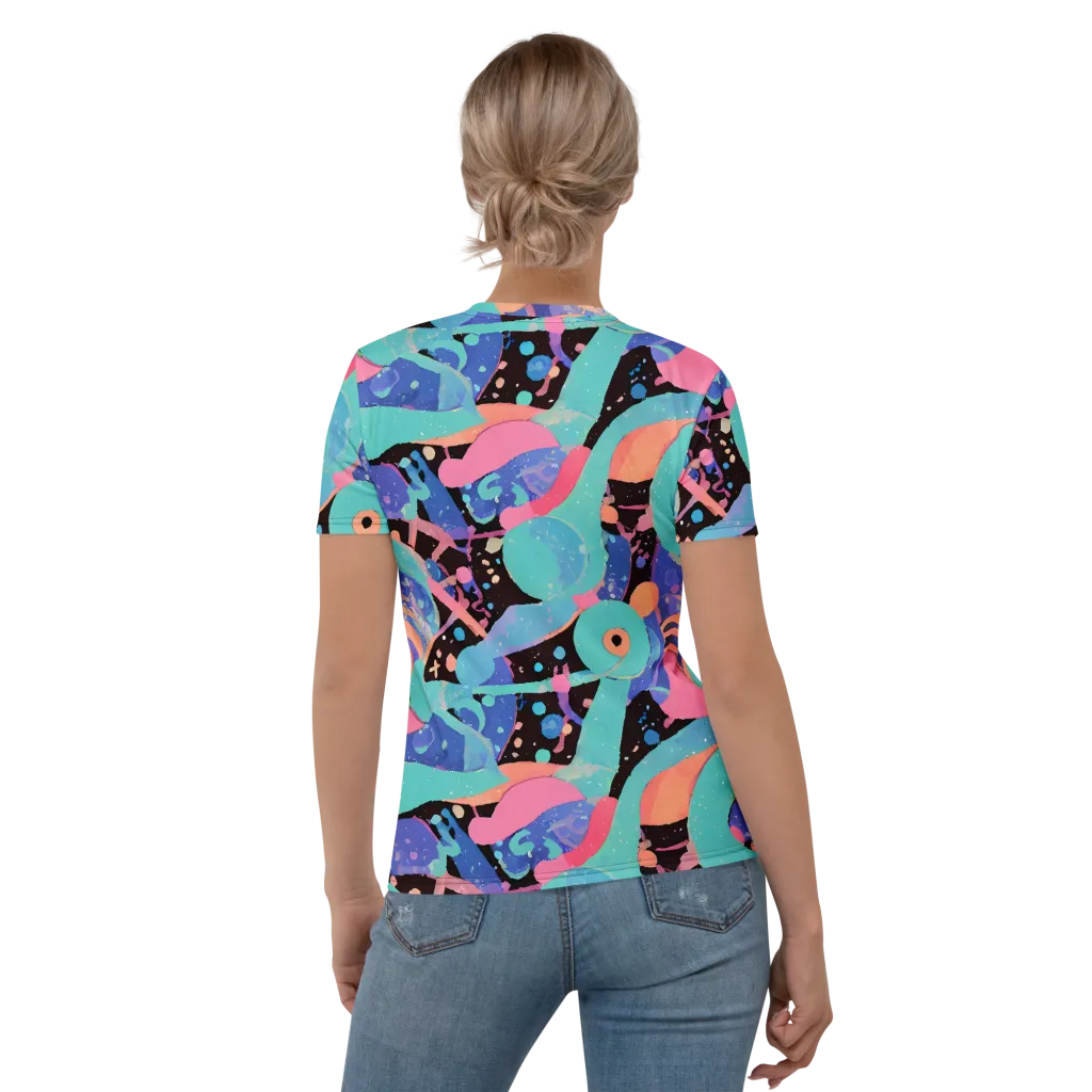Candy Orbit on Women's Crew Neck T-Shirt — Back