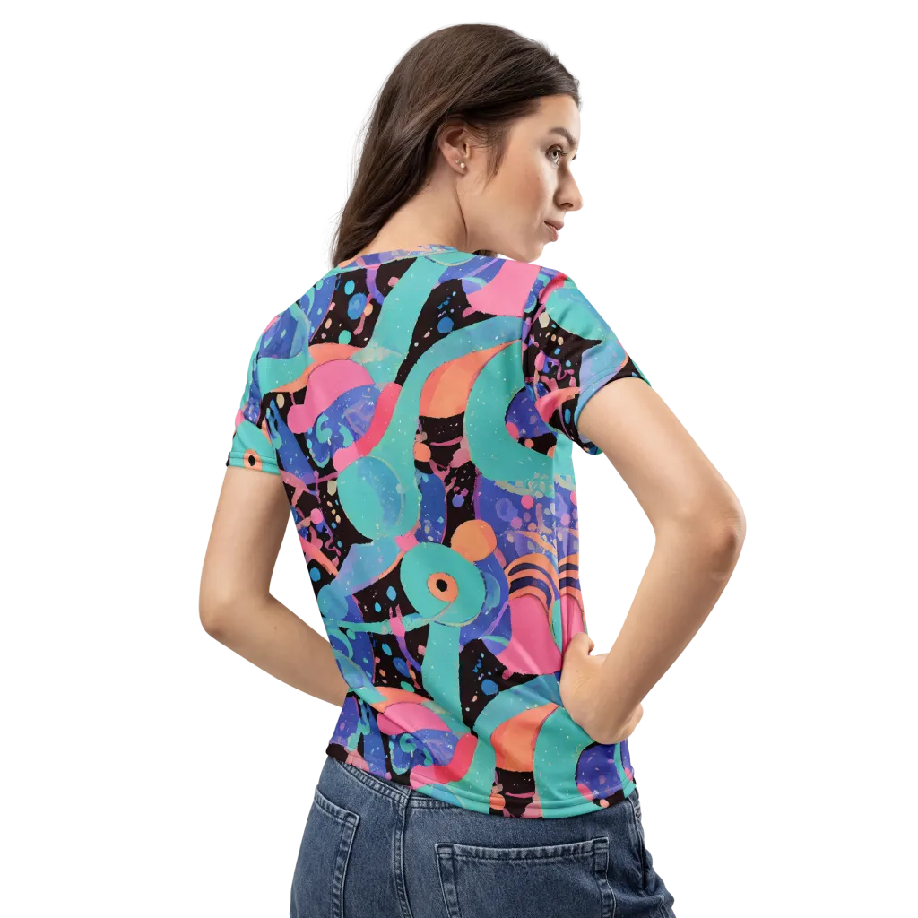 Candy Orbit on Women's Crew Neck T-Shirt — Back