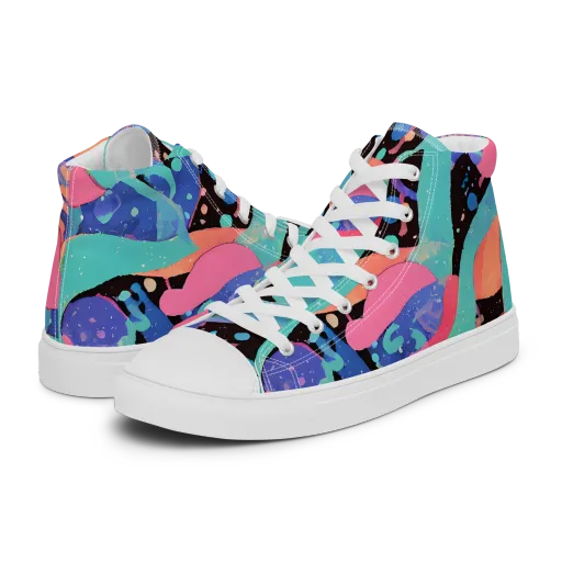 Candy Orbit on a Women's High Top Canvas Shoes