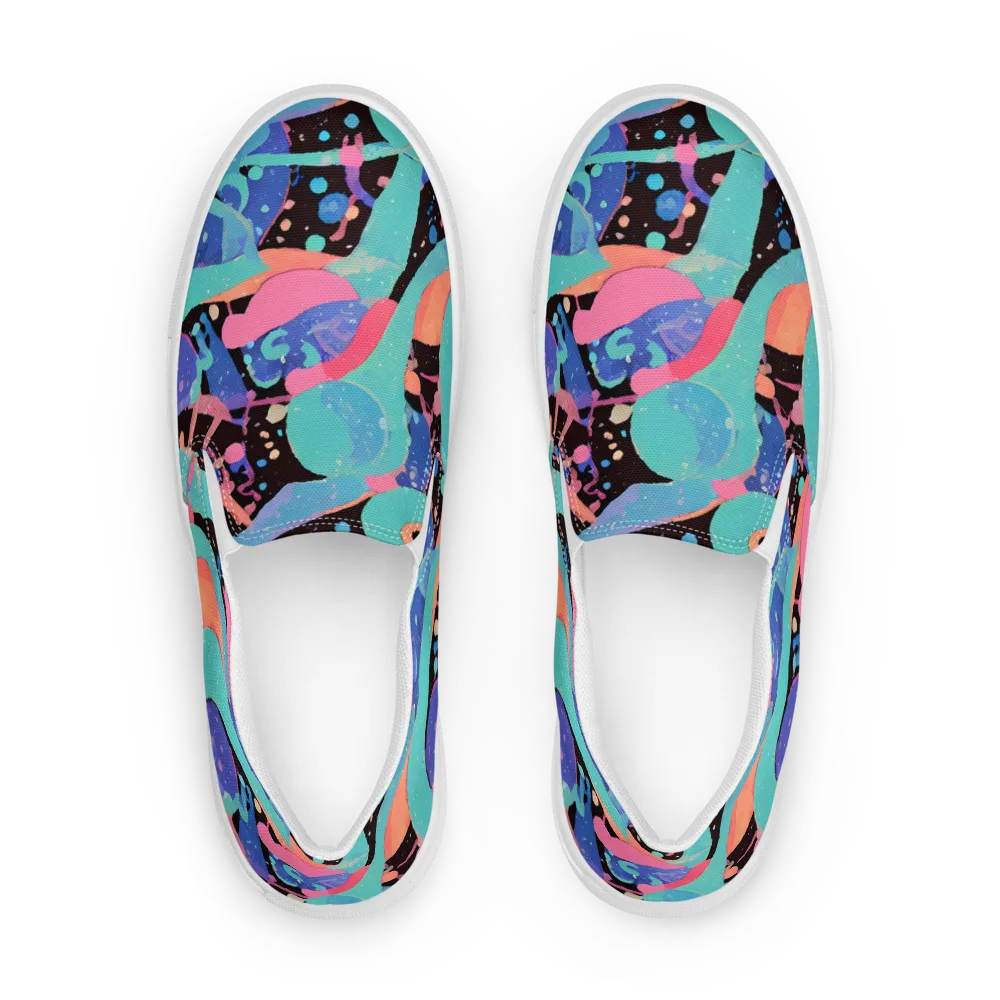Candy Orbit on Men's Slip-On Canvas Shoes — Front