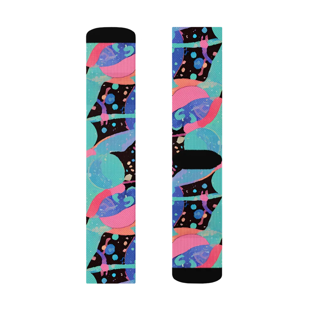 Candy Orbit on Socks — Left Sock