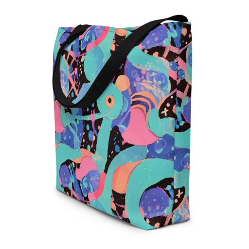 Candy Orbit on a Large Tote Bag W/ Pocket