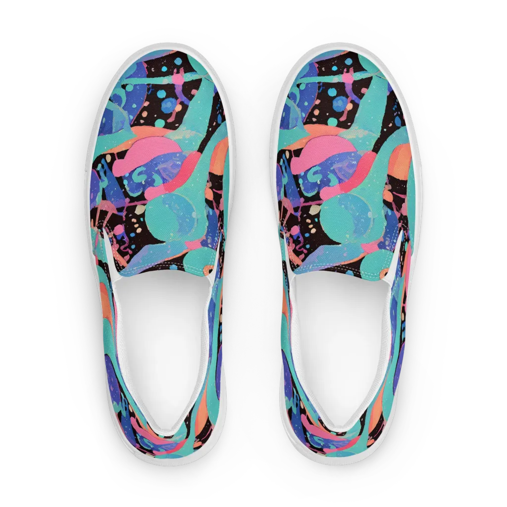 Candy Orbit on Women's Slip-On Canvas Shoes — Front