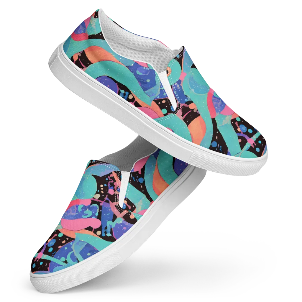 Candy Orbit on Women's Slip-On Canvas Shoes — Front