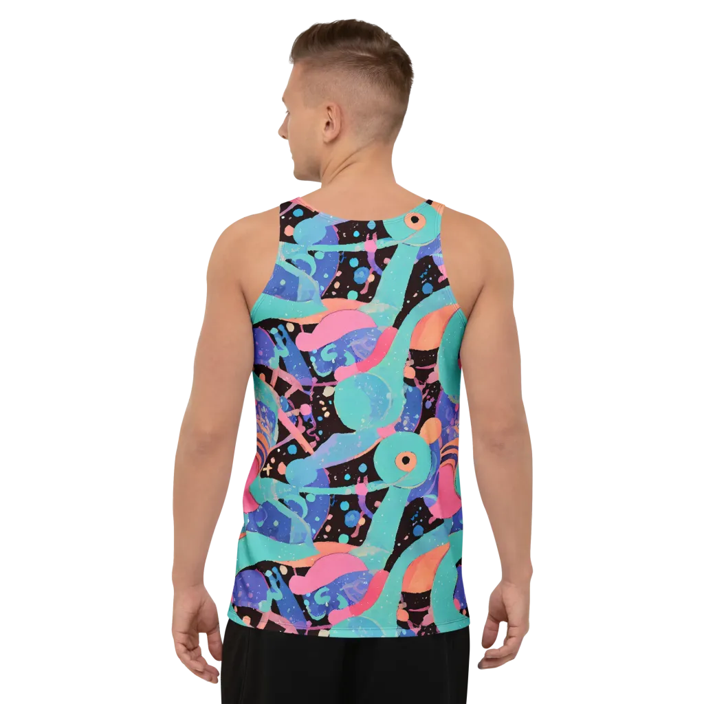 Candy Orbit on Men's Tank Top — Back