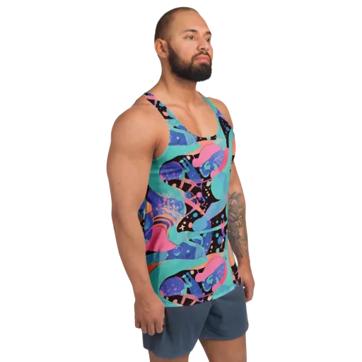 Candy Orbit on a Men's Tank Top
