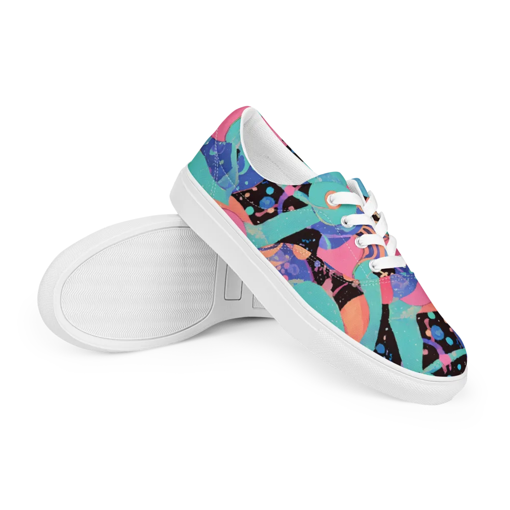 Candy Orbit on Men's Lace-Up Canvas Shoes — Right Front