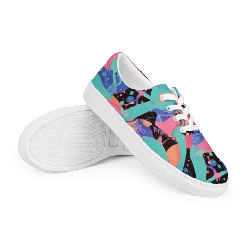 Candy Orbit on a Men's Lace-Up Canvas Shoes