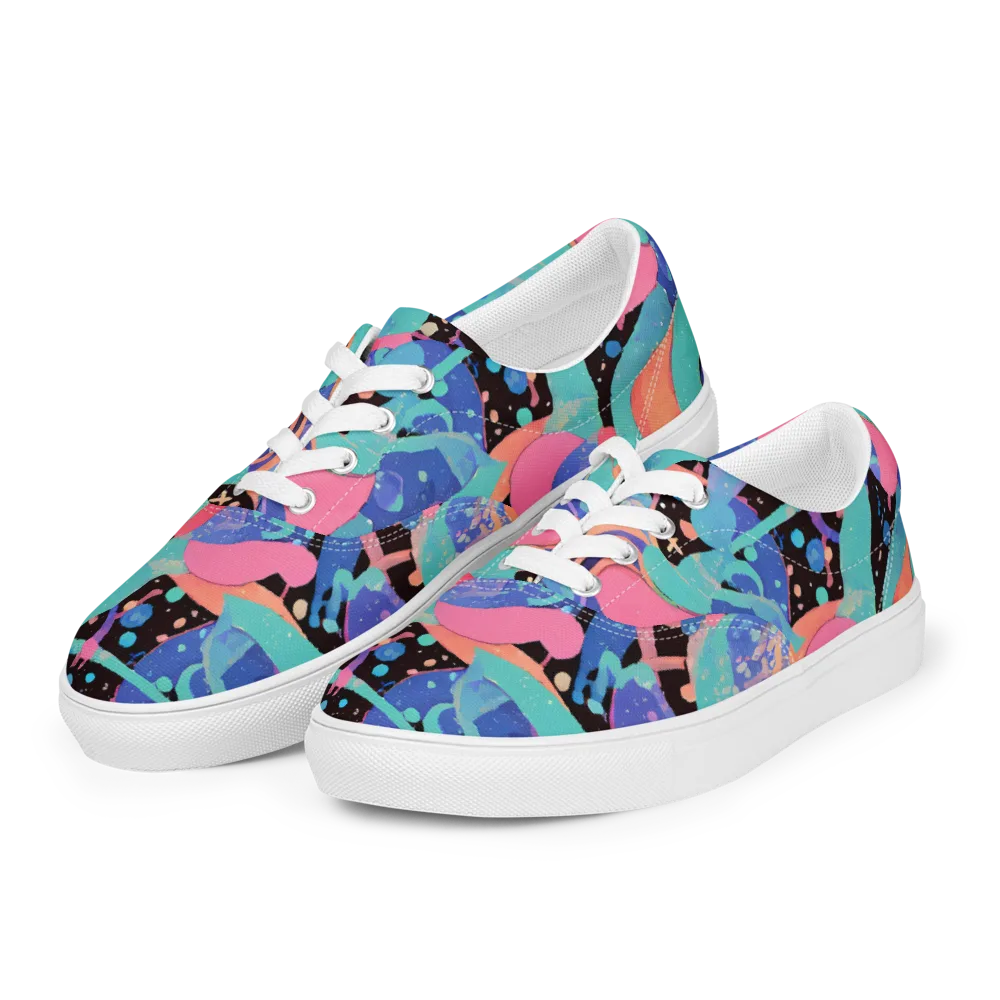 Candy Orbit on Men's Lace-Up Canvas Shoes — Left Front