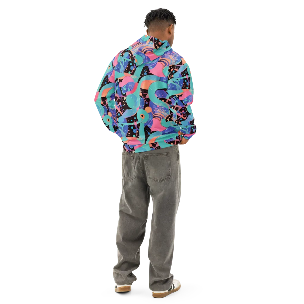 Candy Orbit on Cotton Hoodie — Back