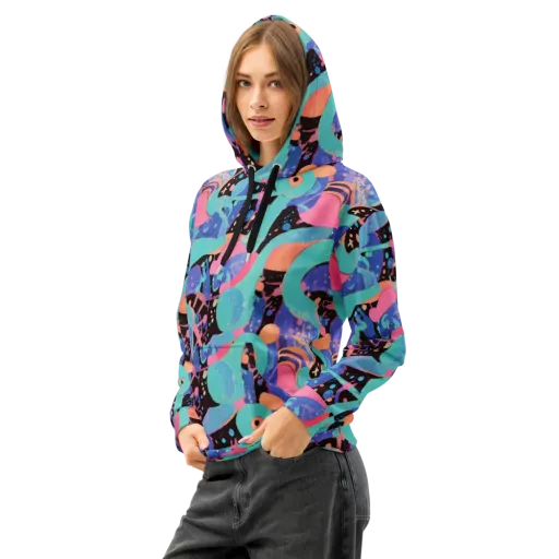 Candy Orbit on a Cotton Hoodie