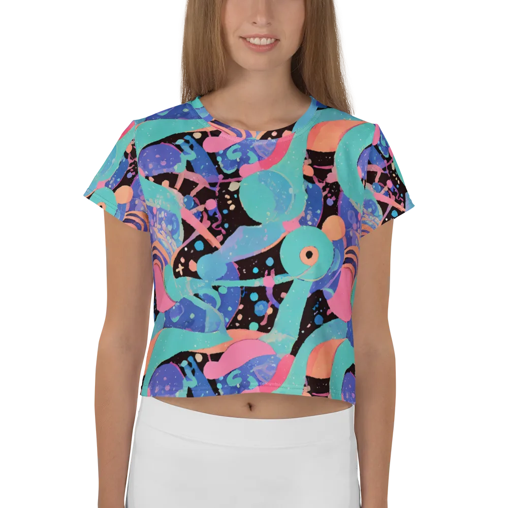 Candy Orbit on Crop Tee — Front