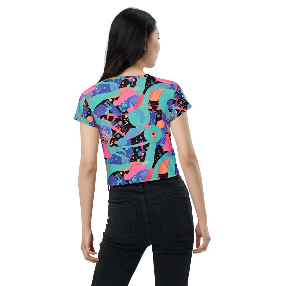 Candy Orbit on Crop Tee — Back