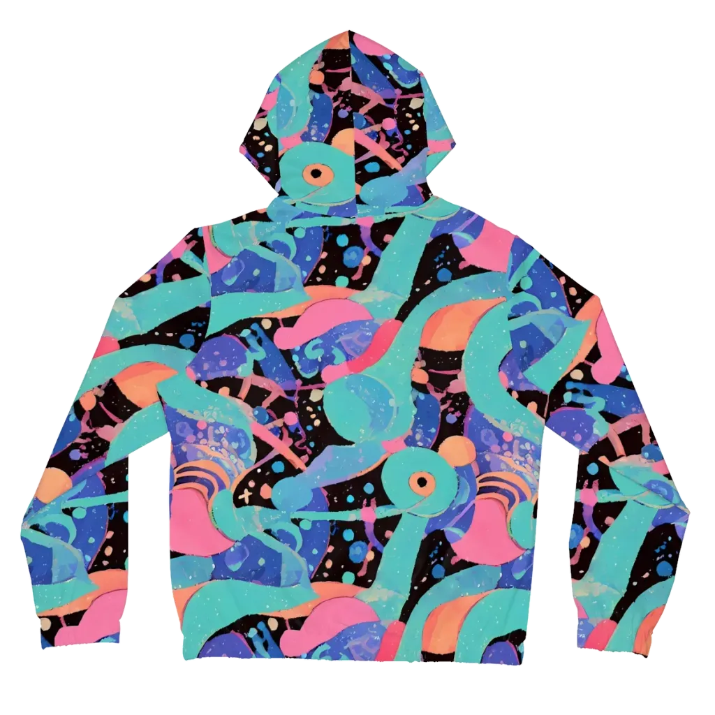 Candy Orbit on Women's Full-Zip Hoodie — Back