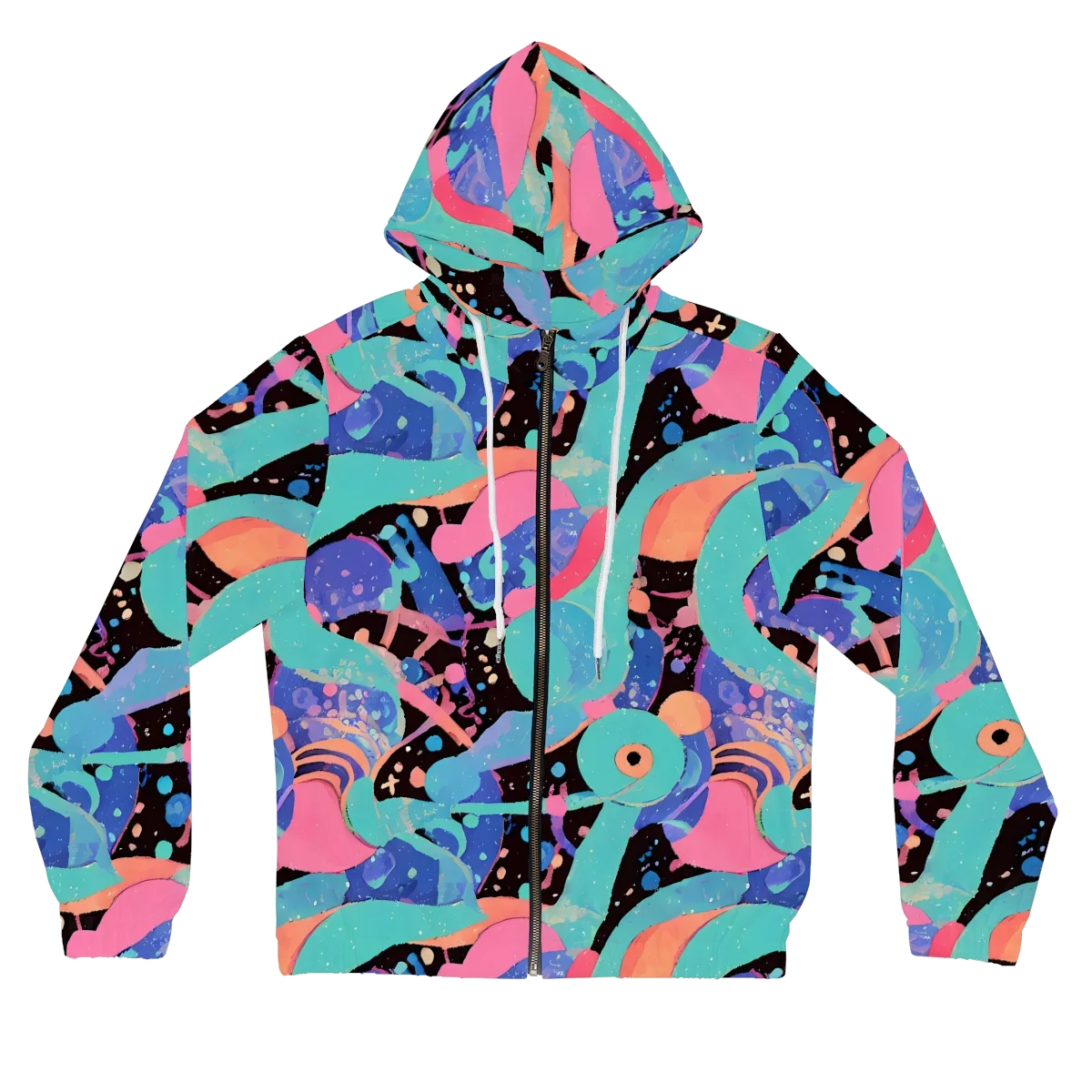 Candy Orbit on Women's Full-Zip Hoodie — Front