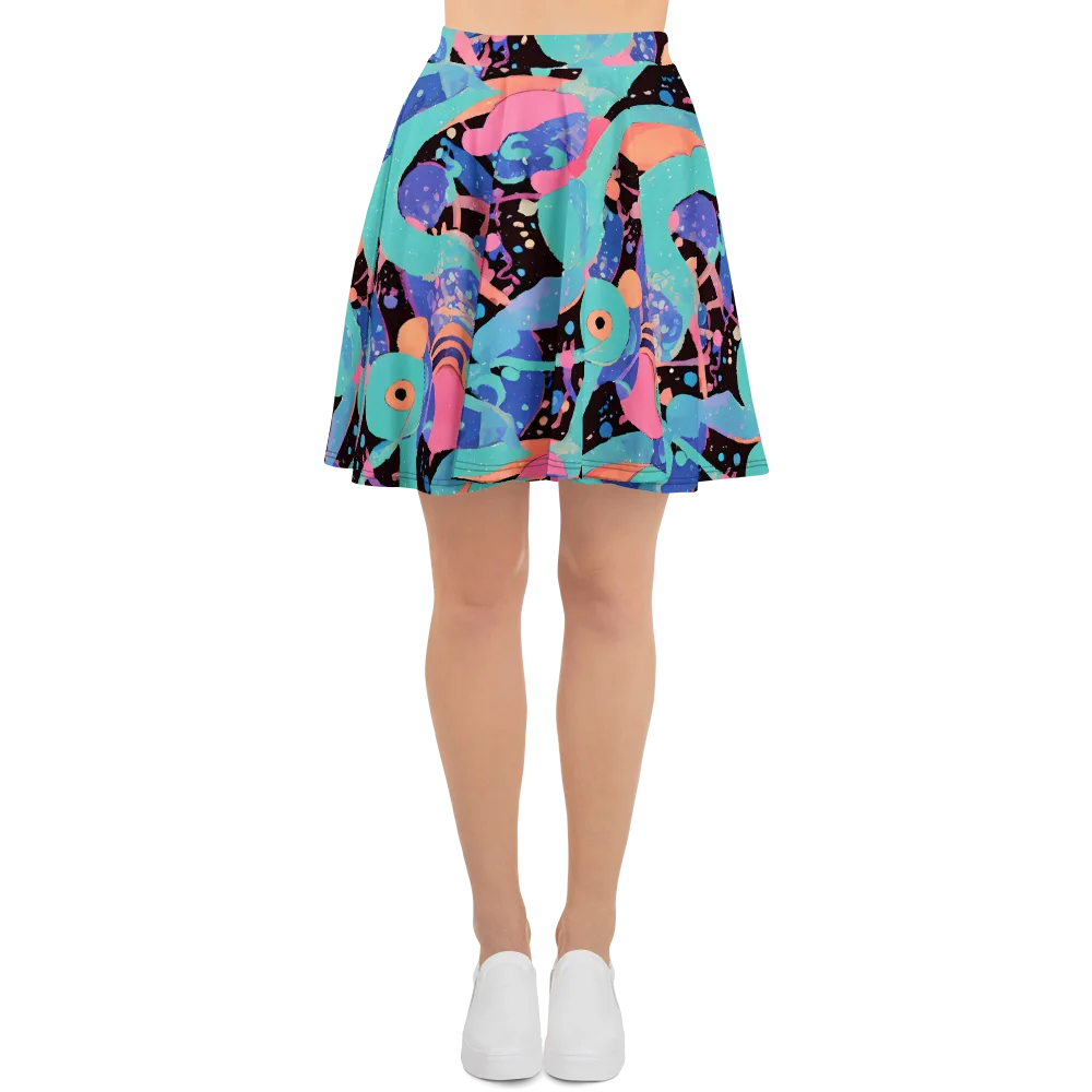 Candy Orbit on Skater Skirt — Front