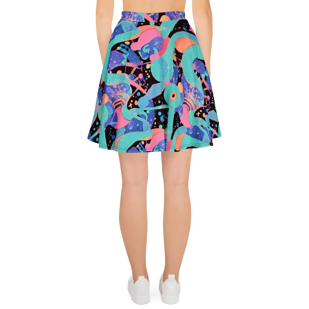 Candy Orbit on Skater Skirt — Back