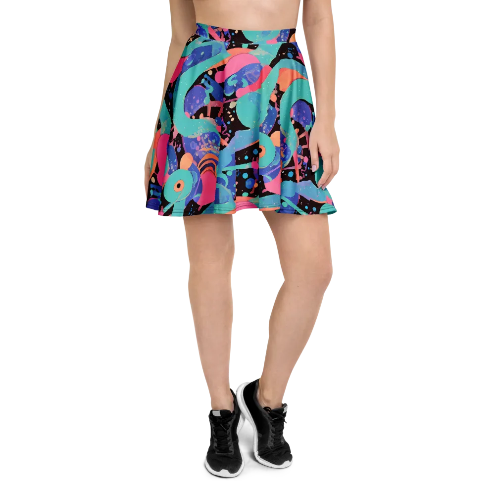 Candy Orbit on Skater Skirt — Front