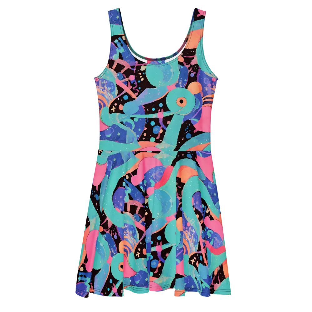 Candy Orbit on Skater Dress — Front