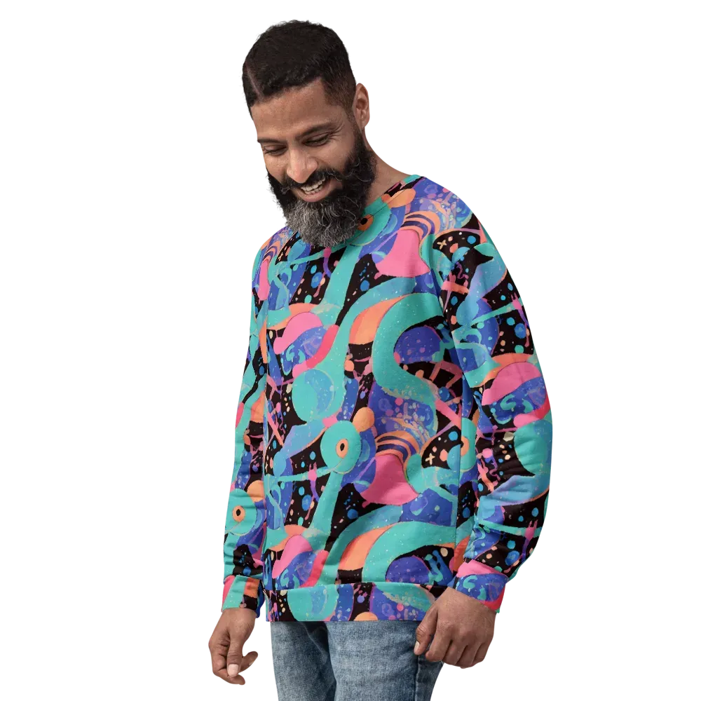 Candy Orbit on Sweatshirt — Left Front