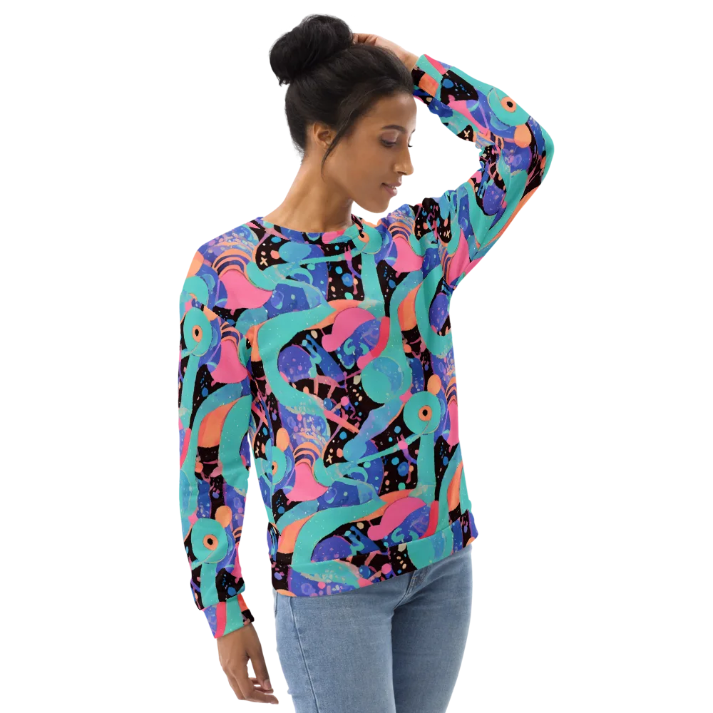 Candy Orbit on Sweatshirt — Right Front