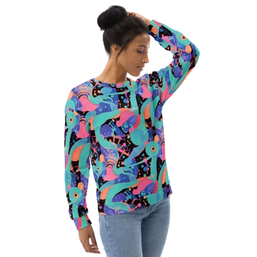 Candy Orbit on a Sweatshirt
