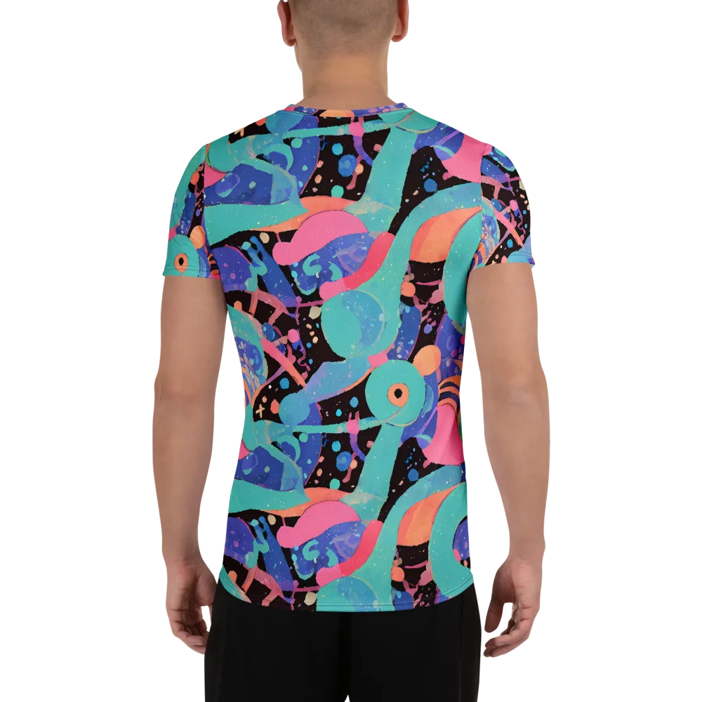 Candy Orbit on Men's Athletic T-Shirt — Back