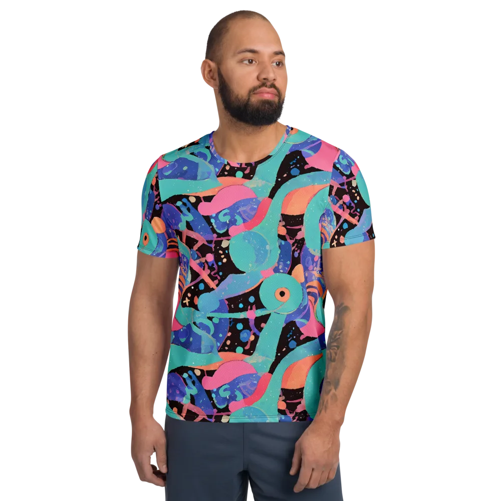 Candy Orbit on Men's Athletic T-Shirt — Front