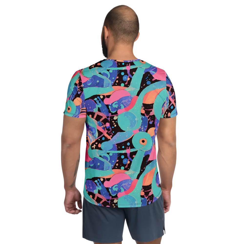 Candy Orbit on Men's Athletic T-Shirt — Back