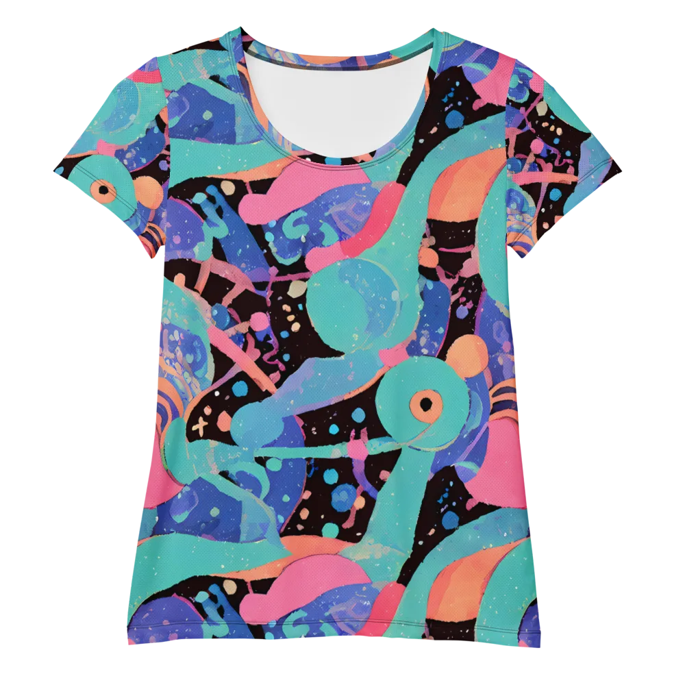 Candy Orbit on Women's Athletic T-Shirt — Front