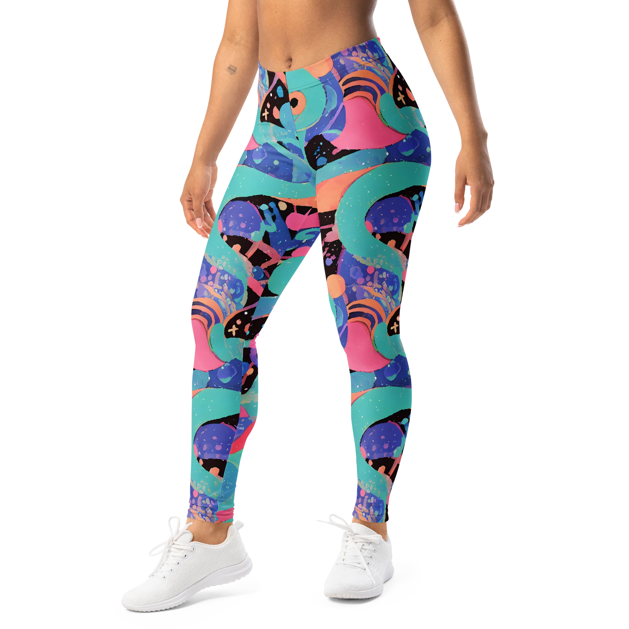 Candy Orbit on Leggings — Left Front