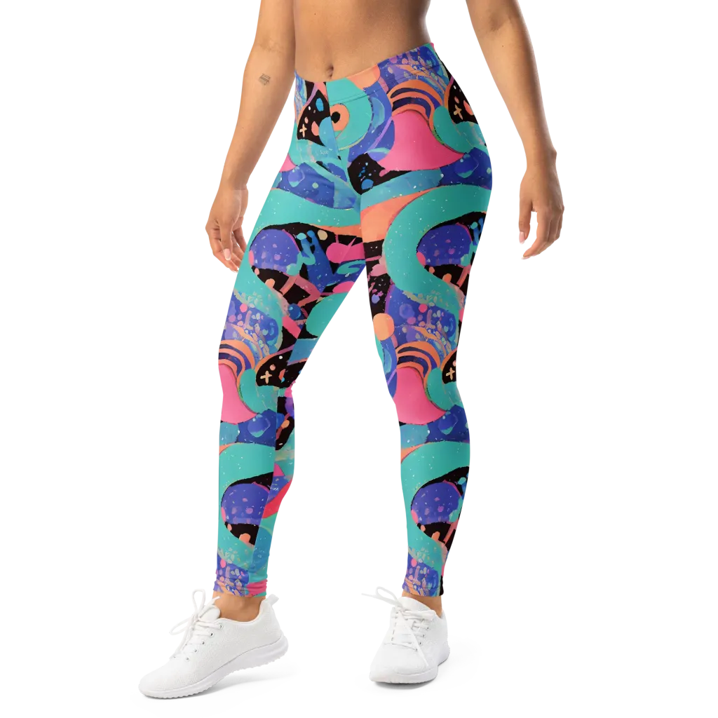 Candy Orbit on Leggings — Left Front