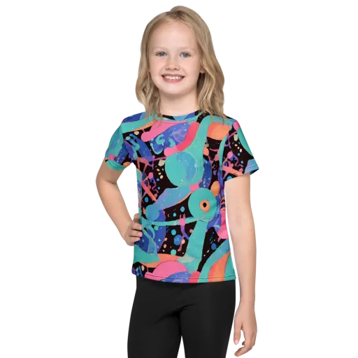 Candy Orbit on a Kids Crew Neck T-Shirt