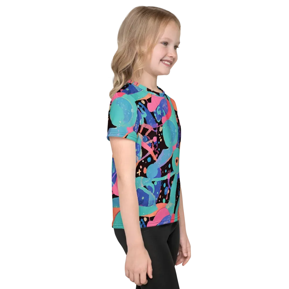 Candy Orbit on Kids Crew Neck T-Shirt — Right