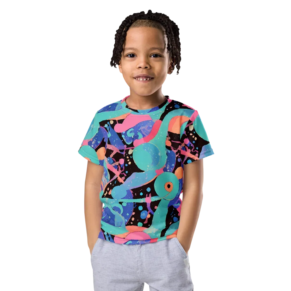 Candy Orbit on Kids Crew Neck T-Shirt — Front