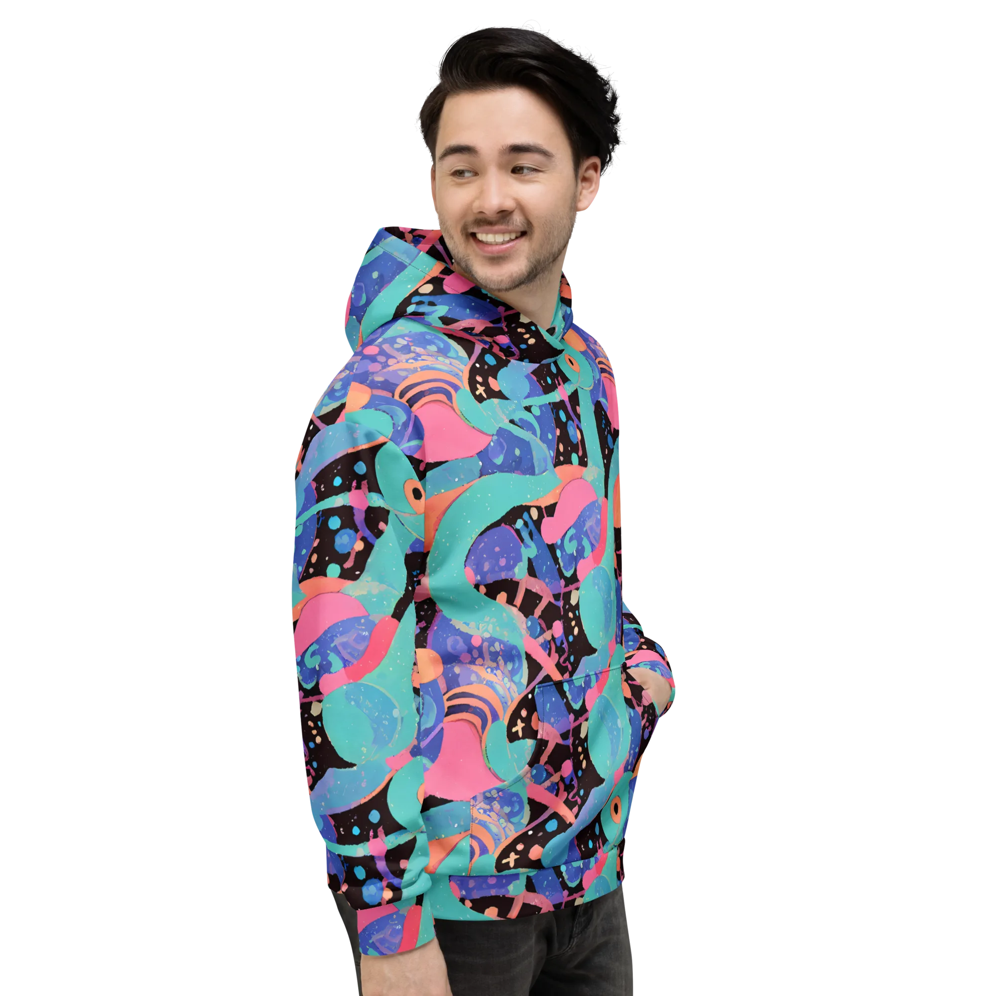 Candy Orbit on Hoodie — Right
