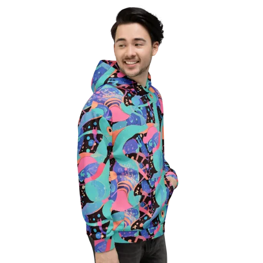 Candy Orbit on a Hoodie