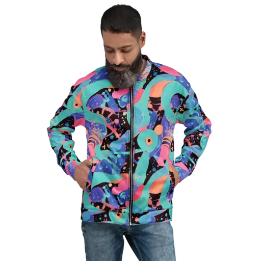 Candy Orbit on a Bomber Jacket