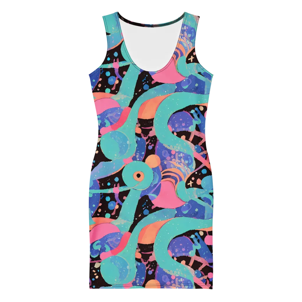Candy Orbit on Bodycon Dress — Front