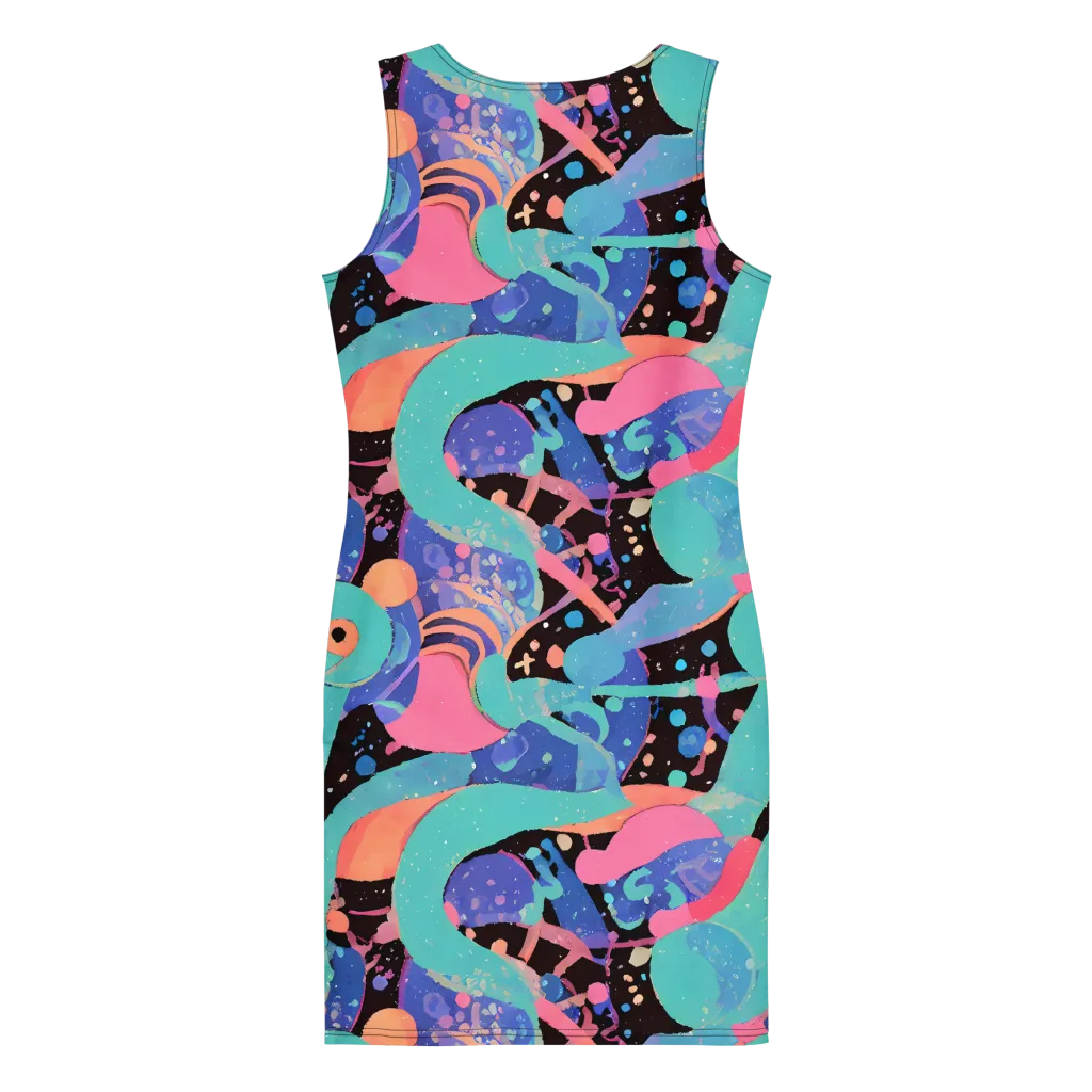 Candy Orbit on Bodycon Dress — Back