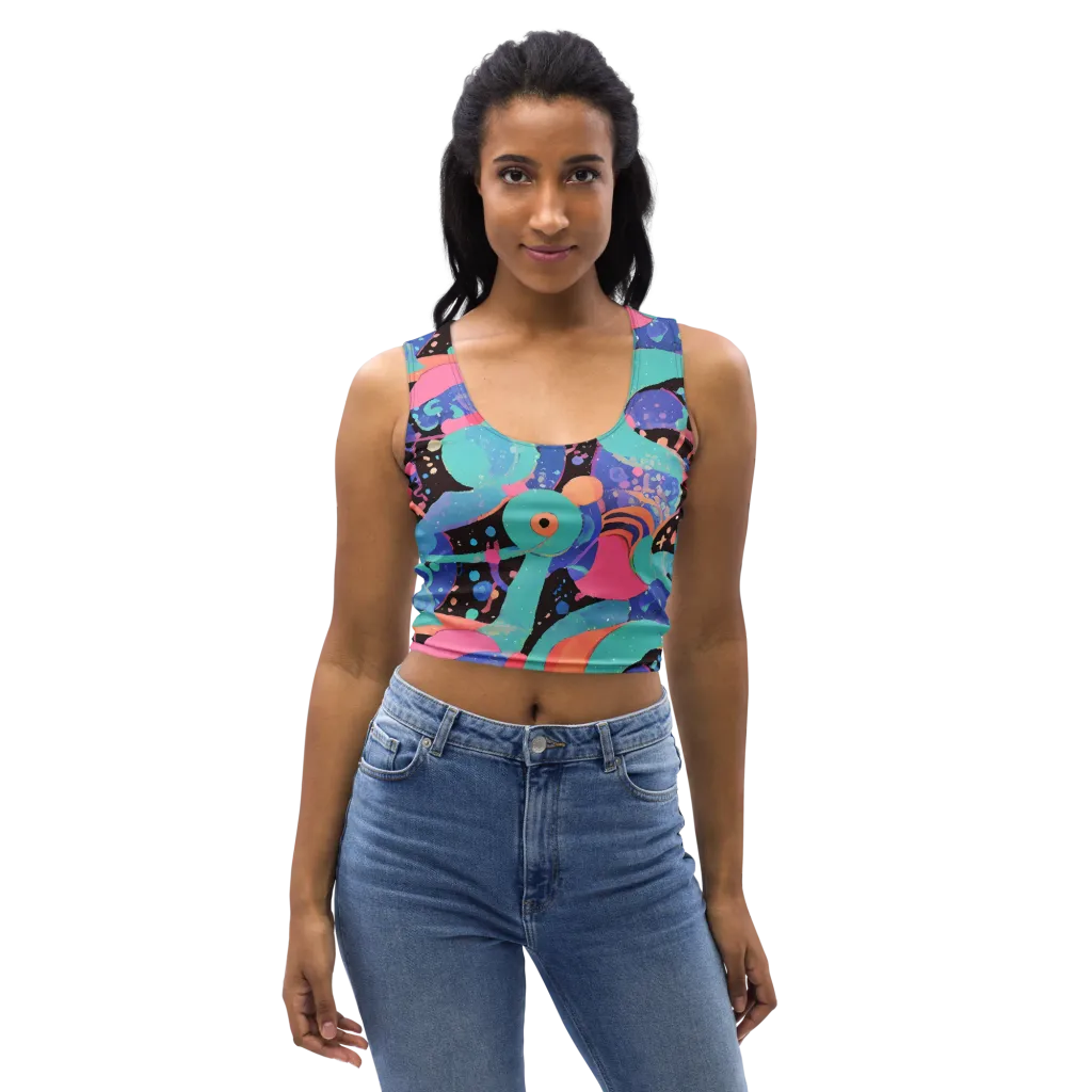 Candy Orbit on Crop Top — Front