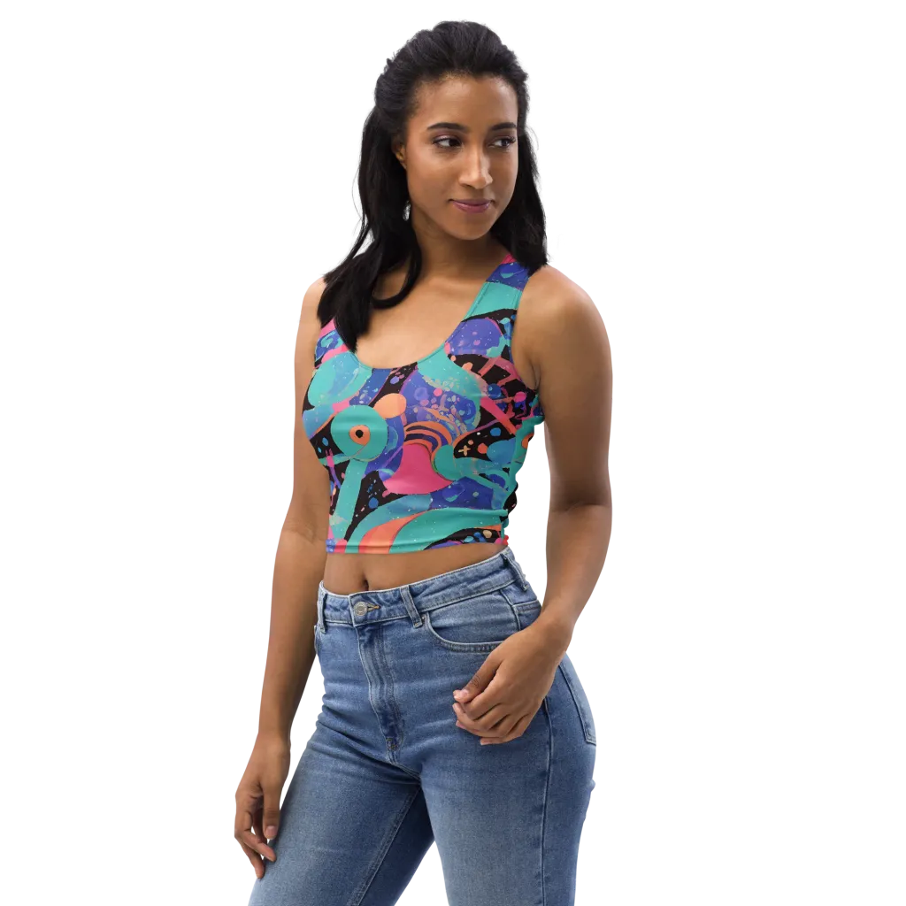 Candy Orbit on Crop Top — Left Front