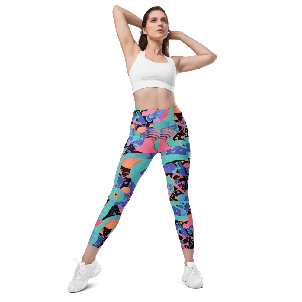 Candy Orbit on Leggings with Pockets — Front
