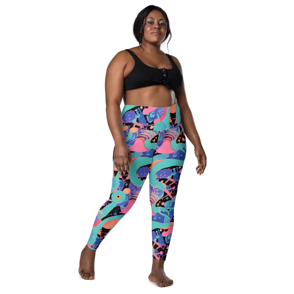 Candy Orbit on Leggings with Pockets — Front