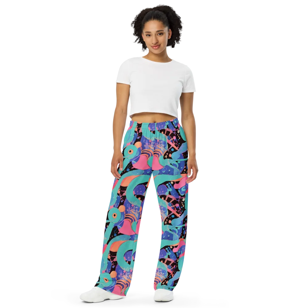 Candy Orbit on Wide-Leg Pants — Front