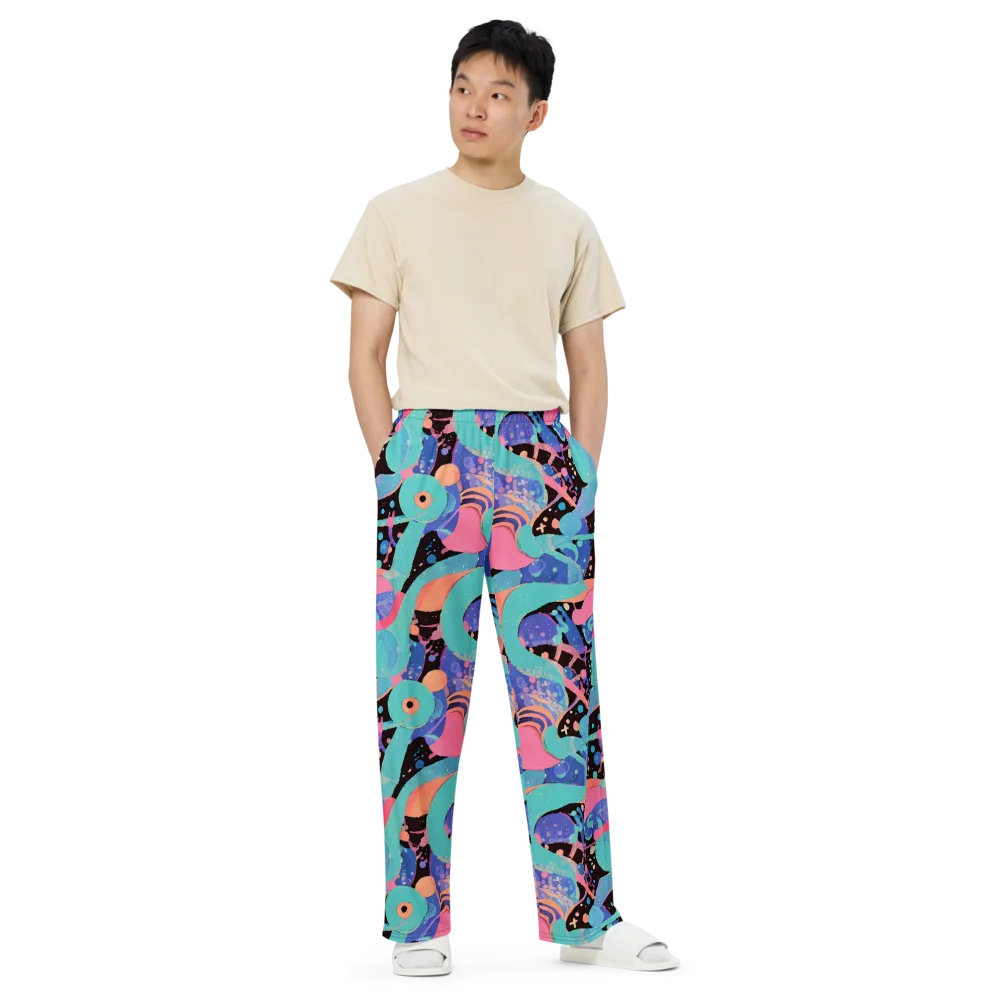 Candy Orbit on Wide-Leg Pants — Front