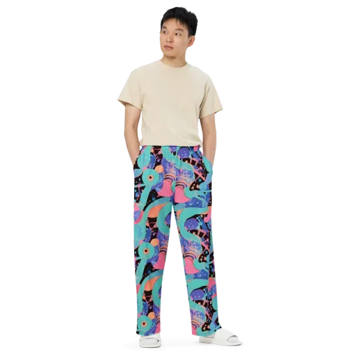 Candy Orbit on a Wide-Leg Pants
